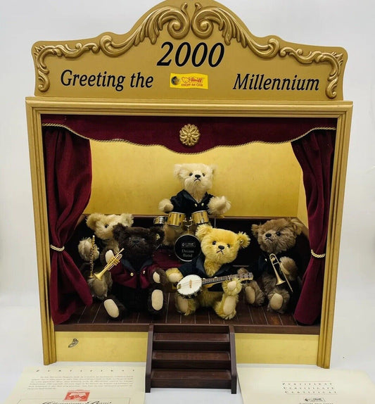 Steiff Millenium Band 038808 mit 5 Teddybären limitiert 2000 Zertifikat Sammler