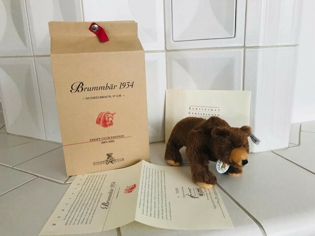 Steiff Tier Teddy Bär 420252 Brummbär 1934 Club 24 cm OVP Zertifikat limitiert