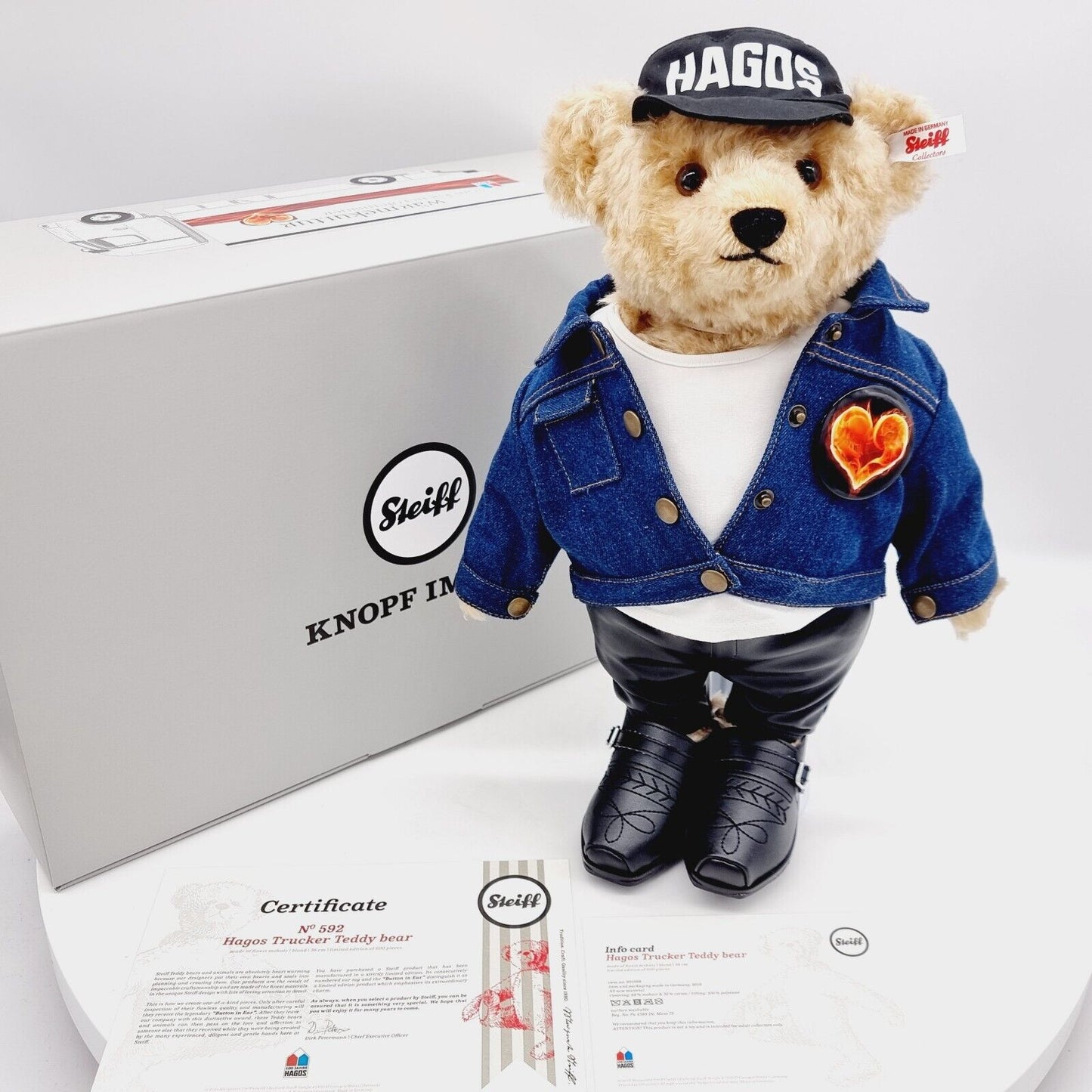 Steiff 991998 Teddybär Hagos limitiert 600 aus 2019 38 cm Mohair