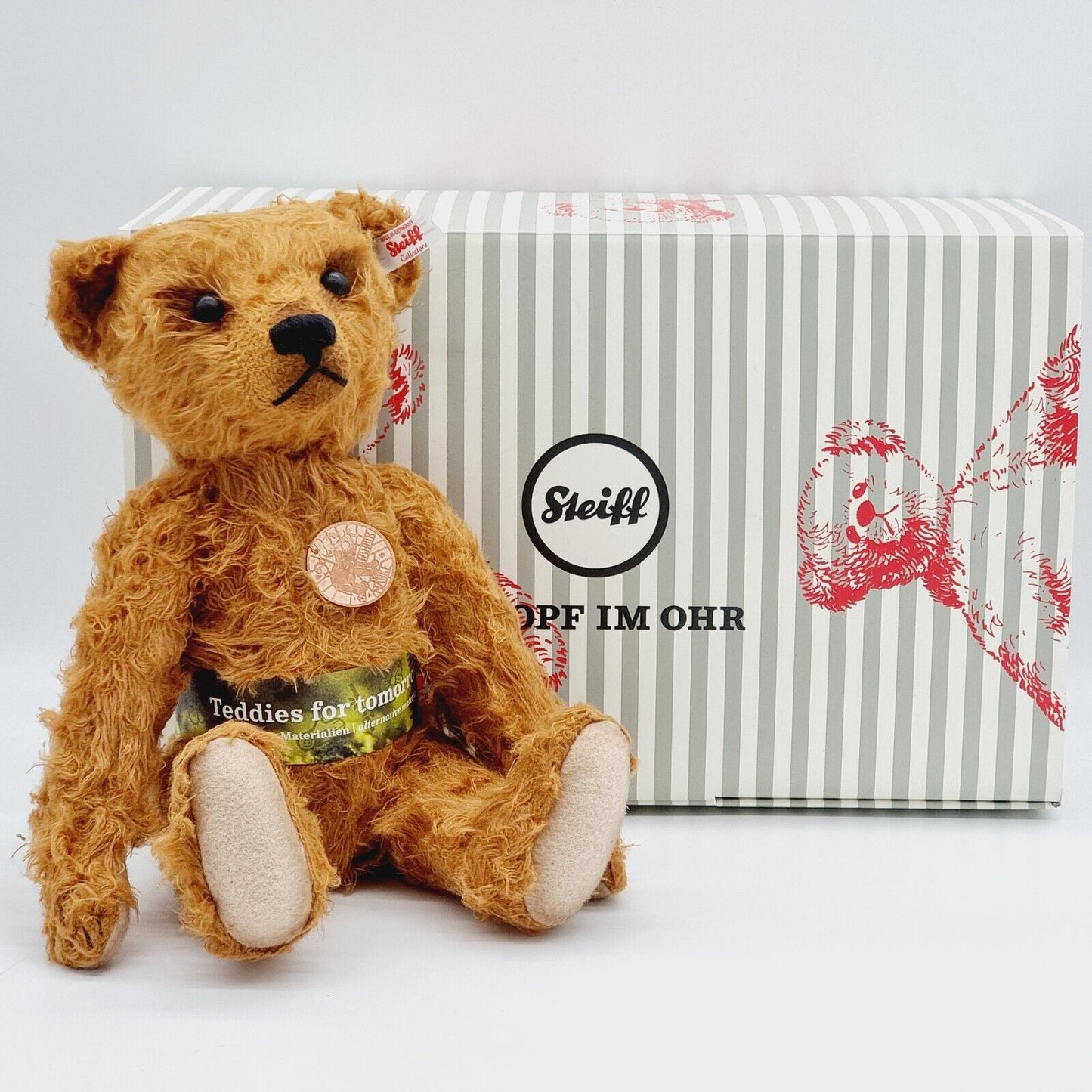 Steiff Teddybär Linus 006104 Teddies for tomorrow 35 cm limitiert 2020 Sammler
