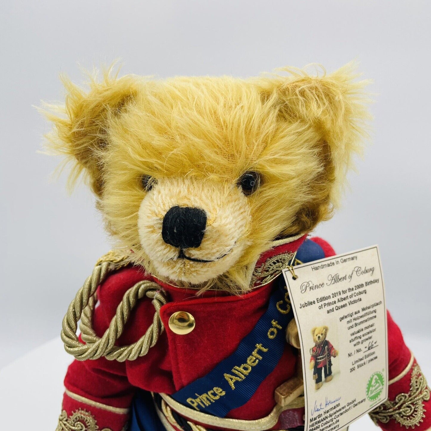 Hermann Coburg Teddybär Prinz Albert von Coburg limitiert 200 aus 2019 Mohair