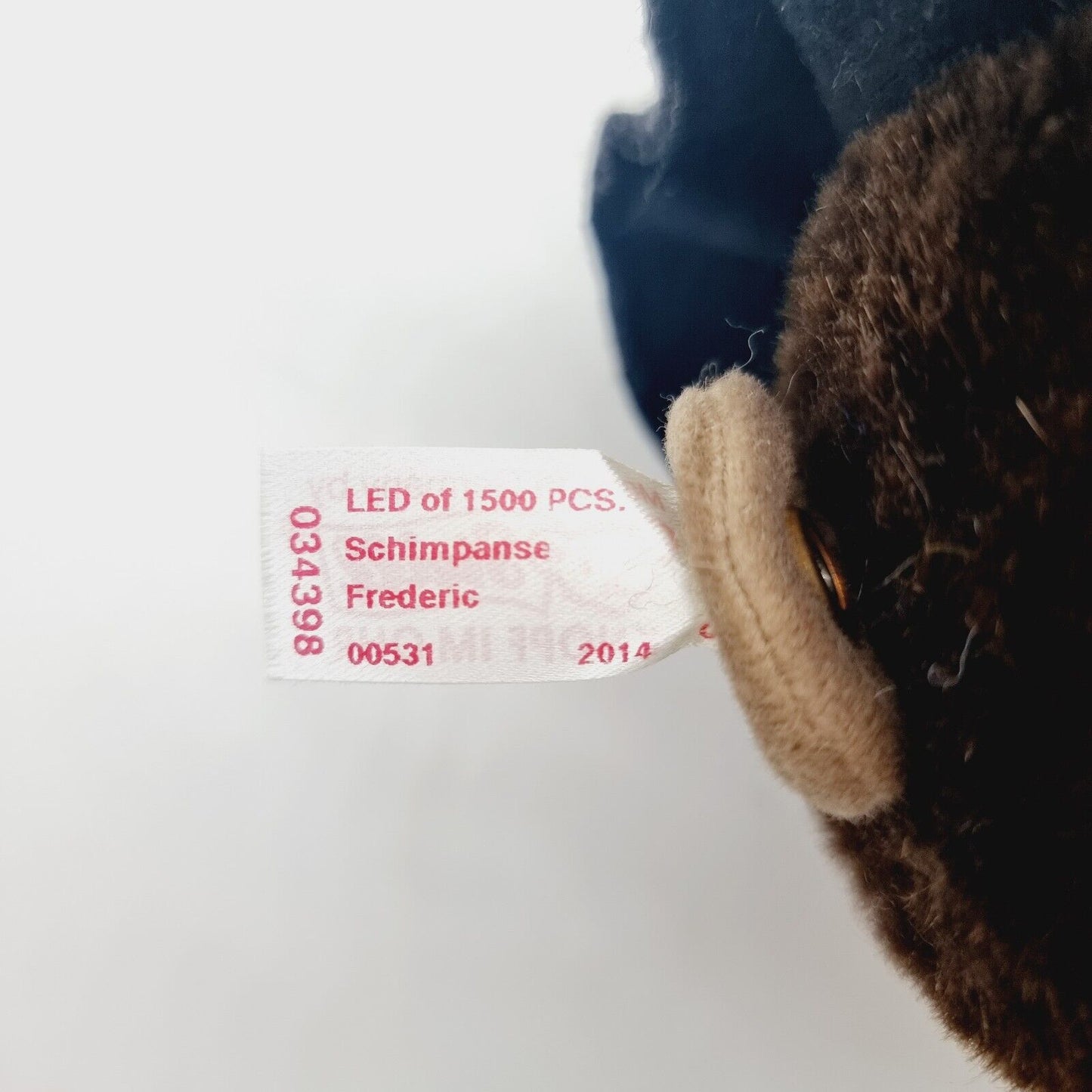 Steiff 034398 Schimpanse Frederic limitiert 1500 aus 2014 35 cm Mohair