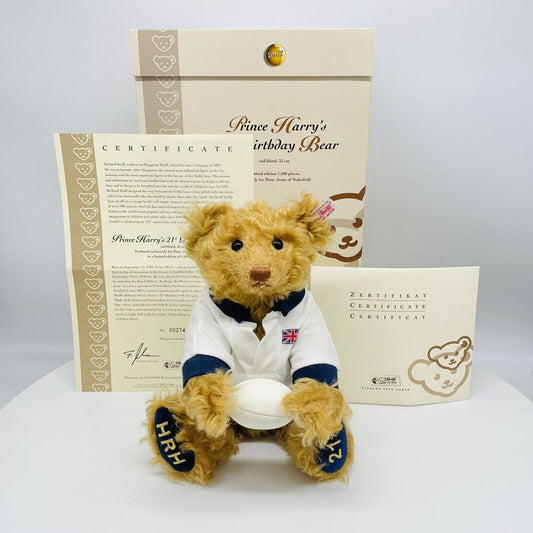 Steiff Prince Harry's 21st Birthday Bear 662058 limitiert 1500 für Peter Jones