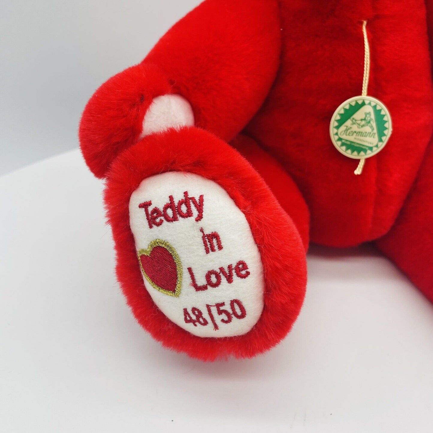 Hermann Coburg Teddybär Teddy in Love limitiert 50 Biber-Webplüsch 32cm