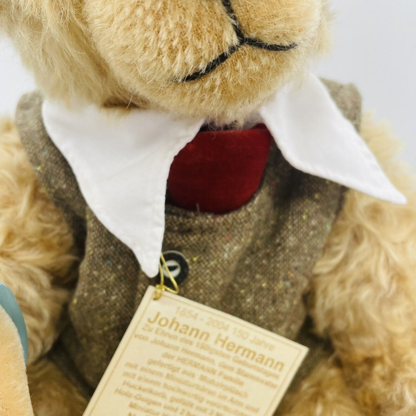 Hermann Coburg Teddybär Johann Hermann limitiert 150 aus 2004 42cm Mohair