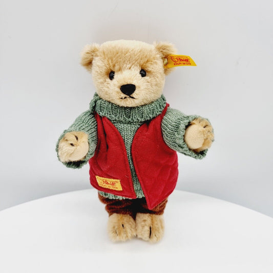 Steiff 028625 Classic Teddybär mit roter Steppweste 23 cm