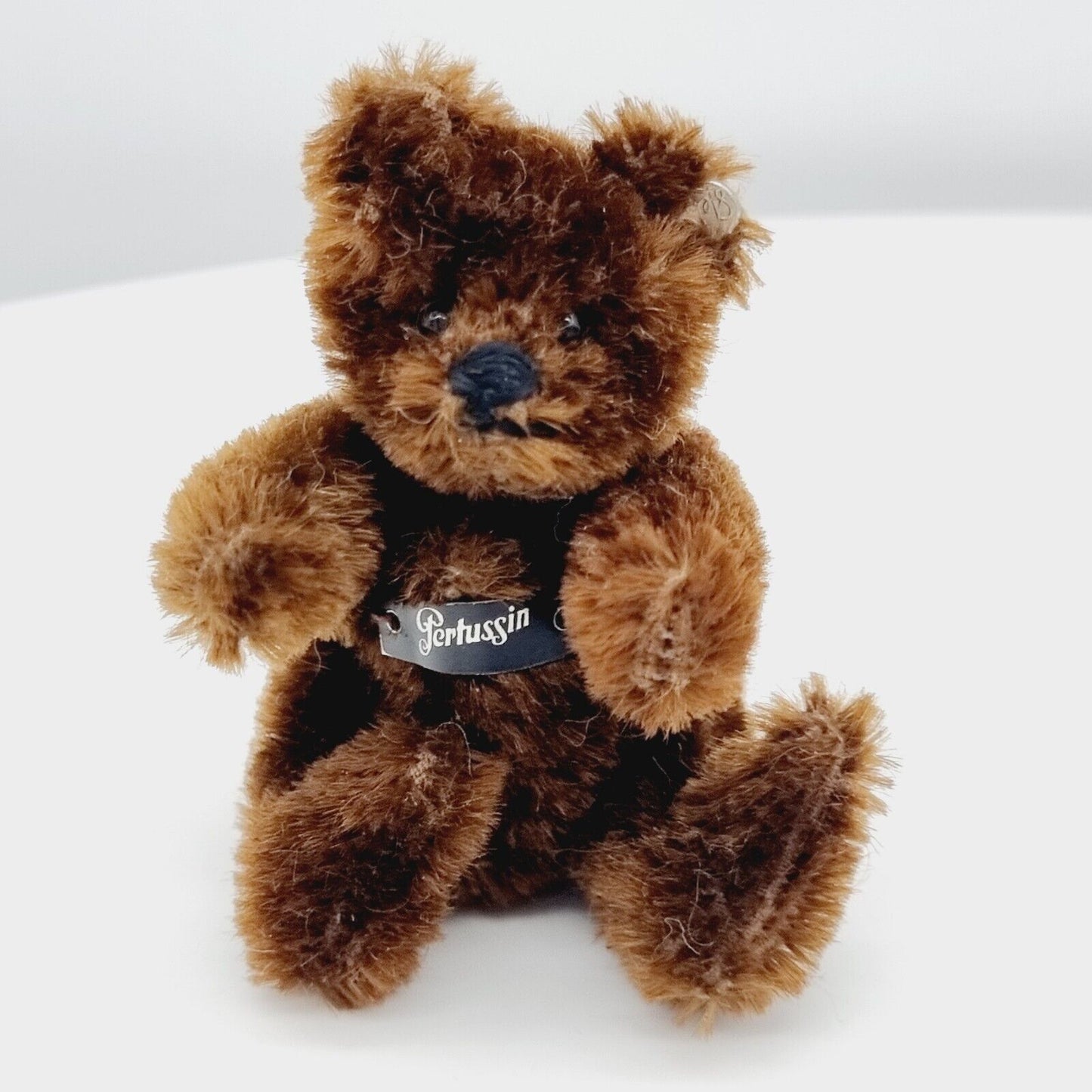 Steiff Teddybär Pertussin 5310 Werbefigur Hustensaft 10 cm  Jahr 1960 Firma Fink