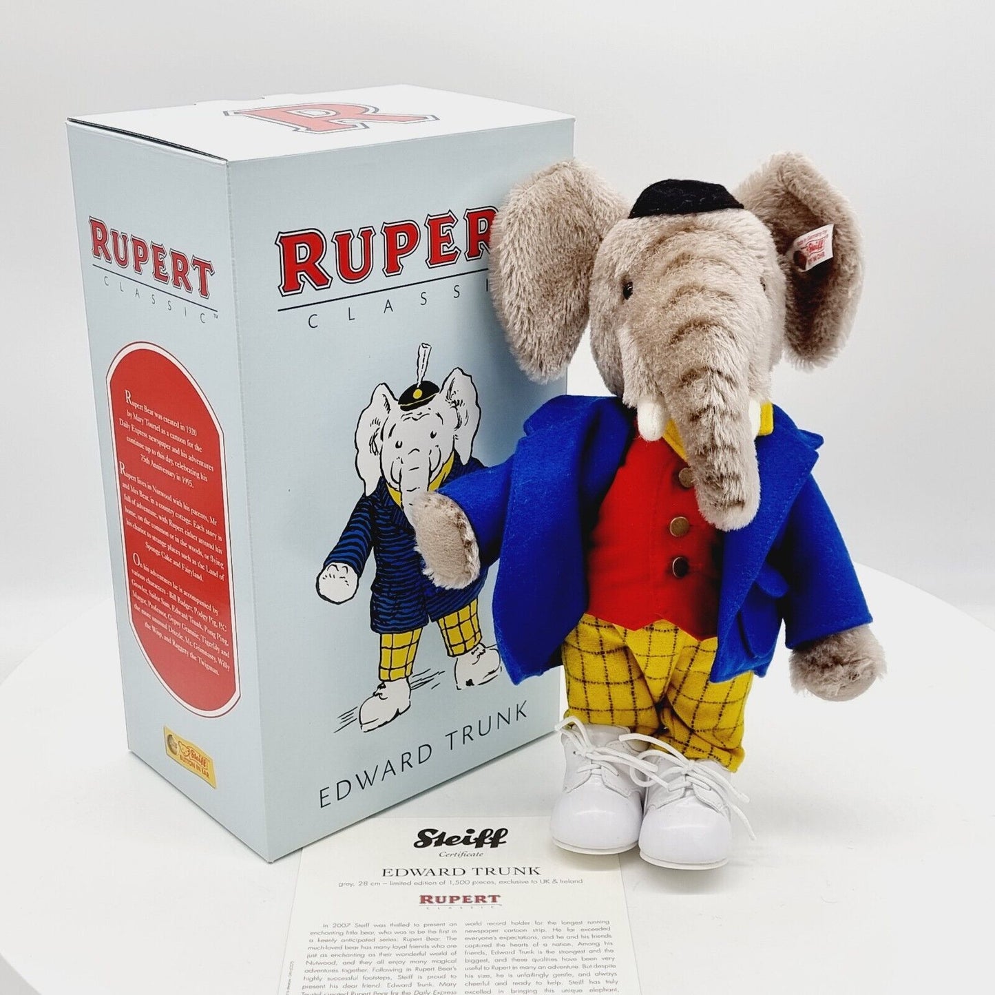 Nr. 60! Steiff 653575 Edward Trunk aus Rupert limitiert 1500 aus 2008 28 cm