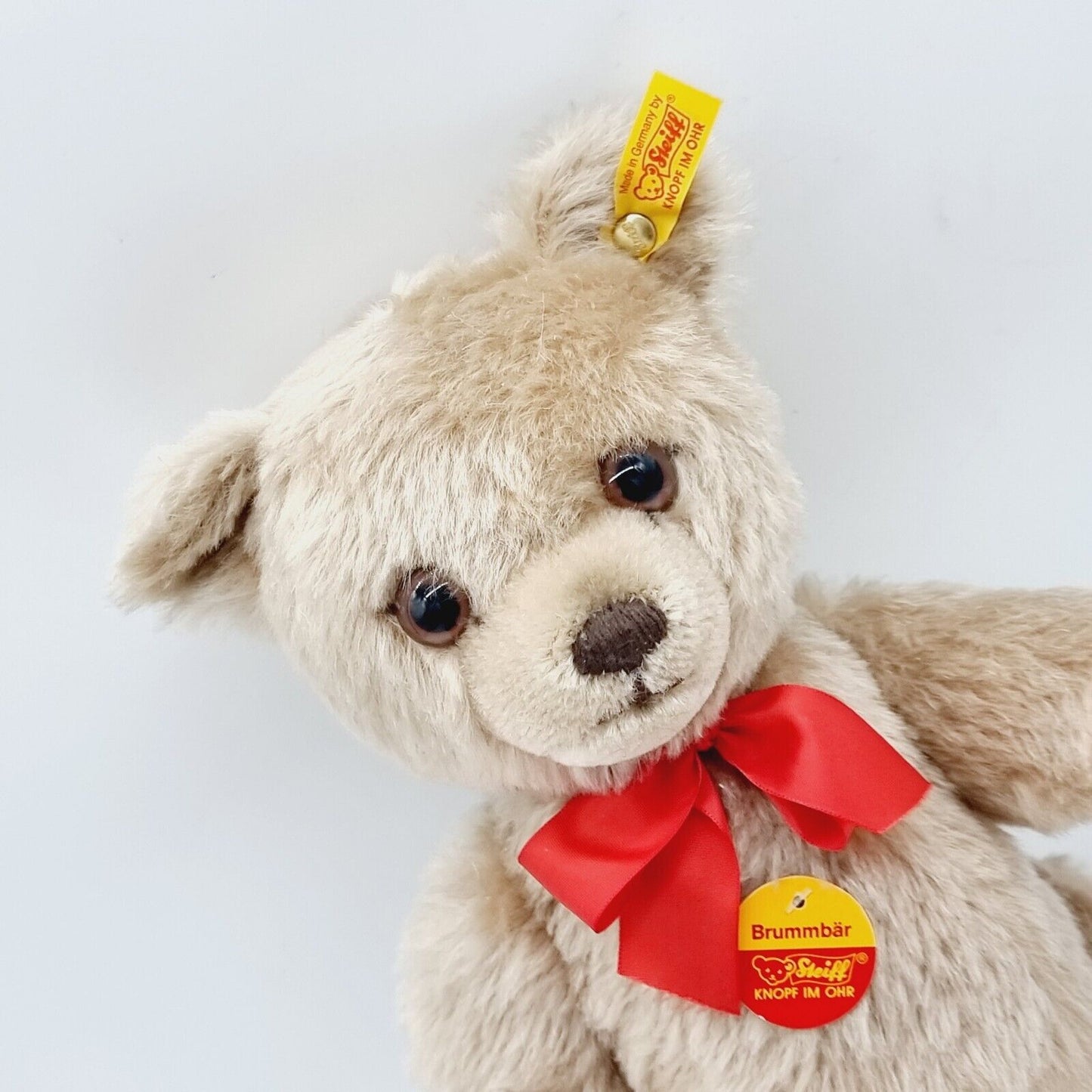 Steiff 011559 Brummbär Teddybär 32 cm mit Schleife und Brustschild