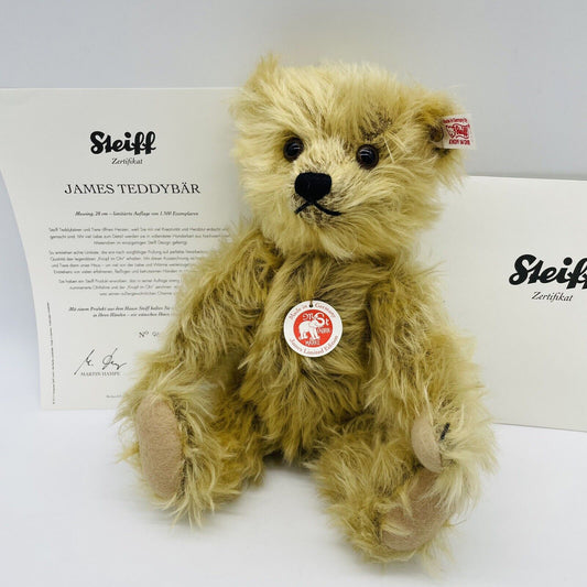 Steiff James Teddybär 036675 limitiert 1500 aus 2010 28cm Mohair