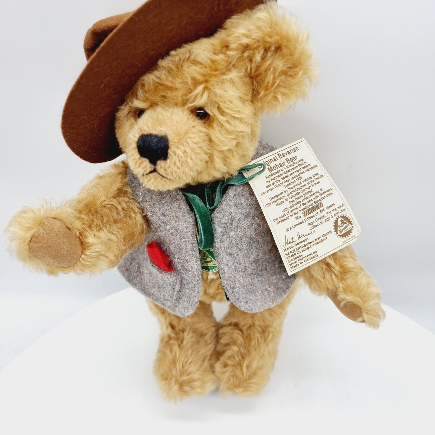 Nr. 1 -Hermann Original Bavarian Mohair Bear Munich Teddybär München limitiert