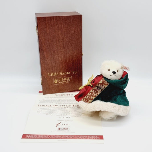 Steiff Japan Christmas Weihnachtsteddybär Little Santa 1998 limitiert 652776