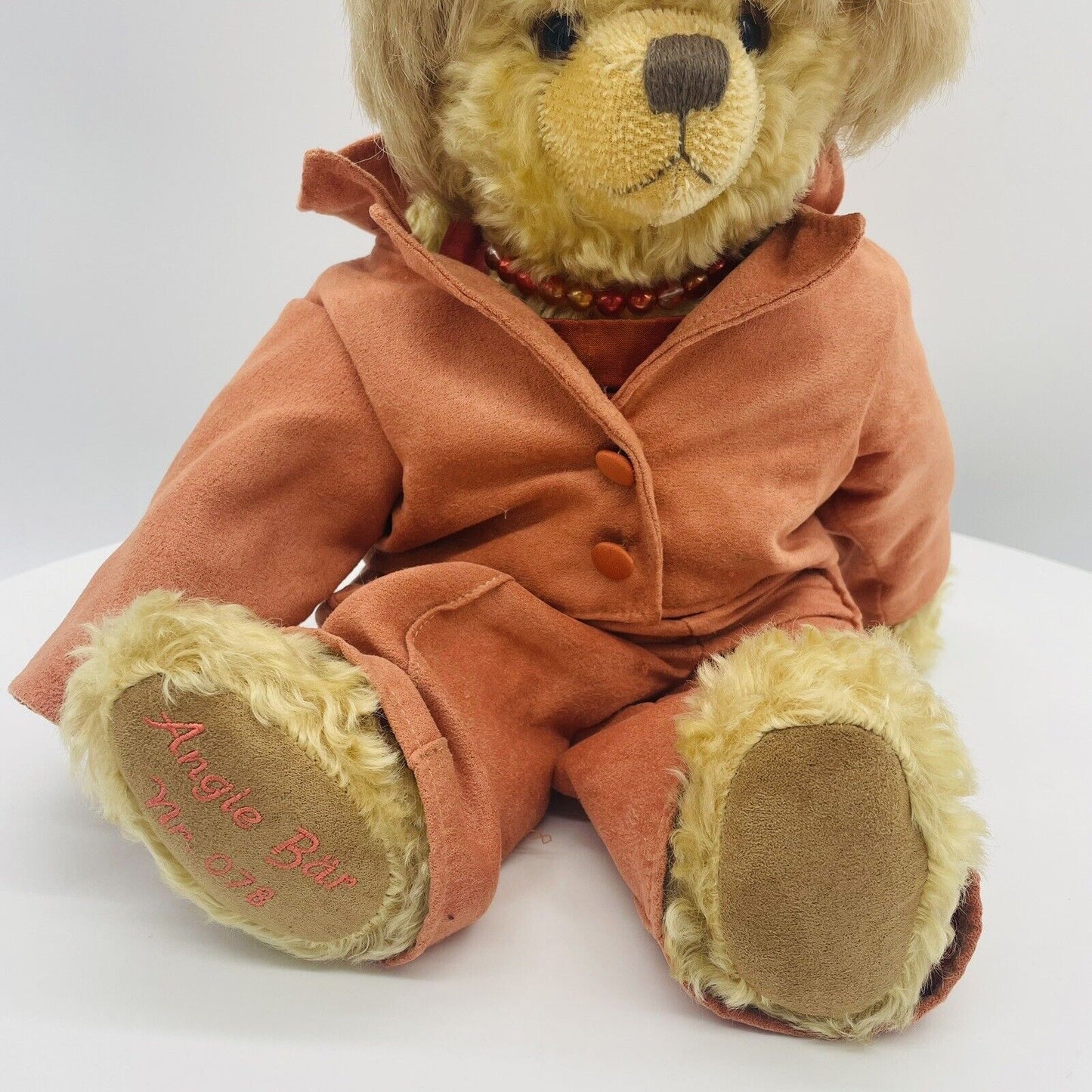 Hermann Coburg Teddybär Angie Bär Angela Merkel 40cm Mohair