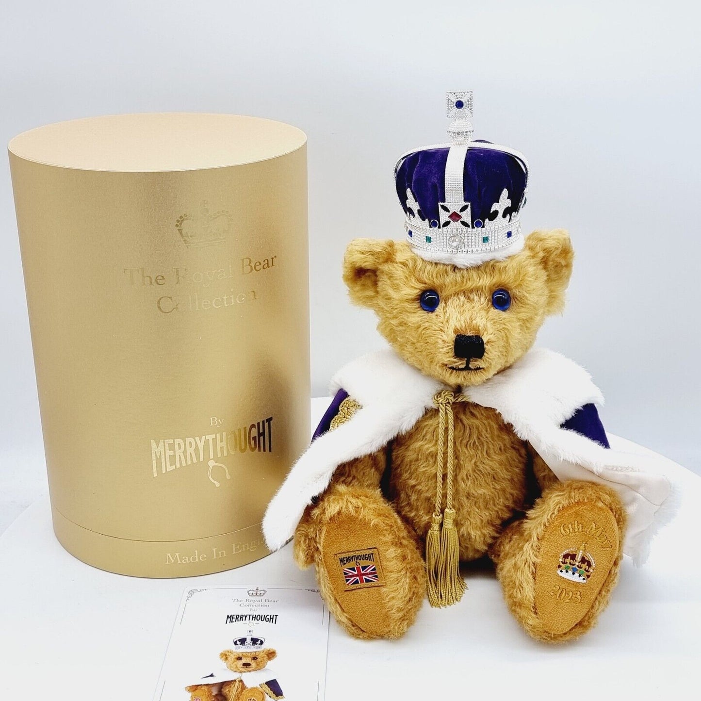 Merrythought Teddybär King Charls III Coronation Bear limitiert 2023 36 cm