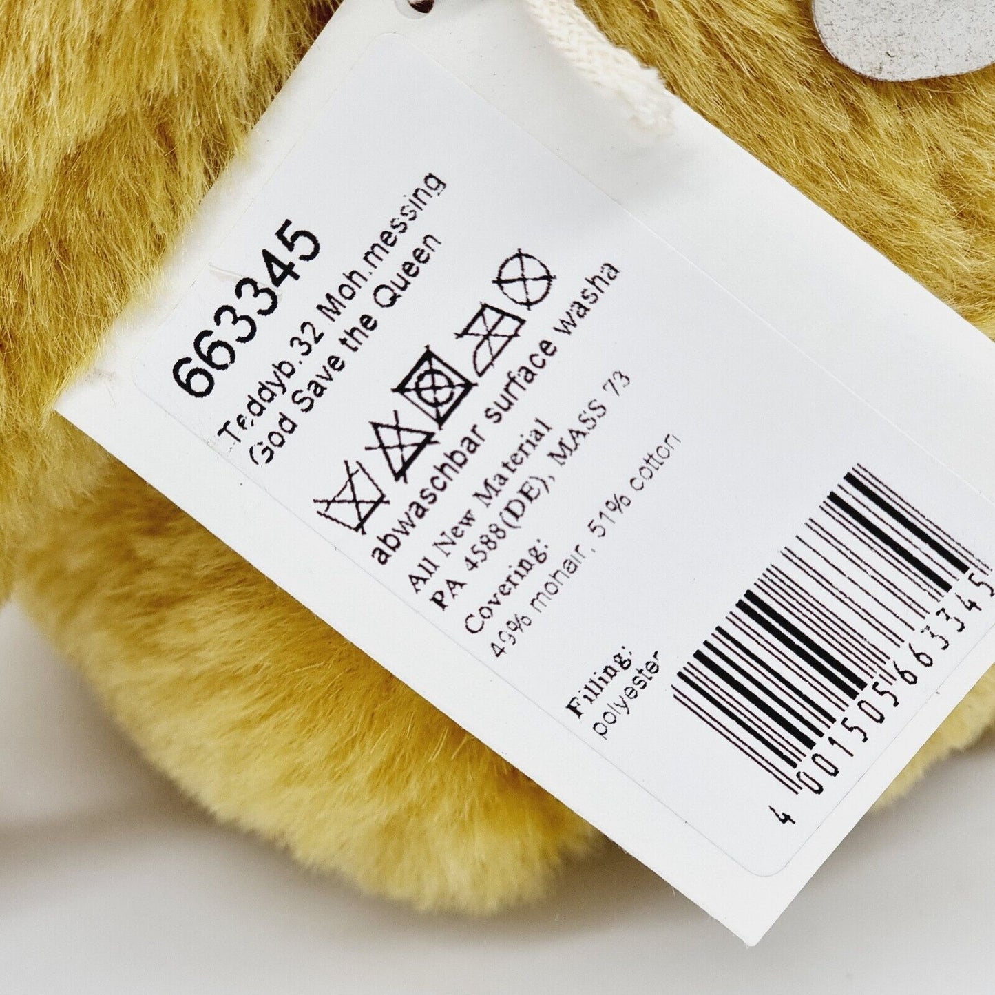 Steiff 663345 God save the Queen Teddybär Zeitlimitierung aus 2015 32 cm Mohair