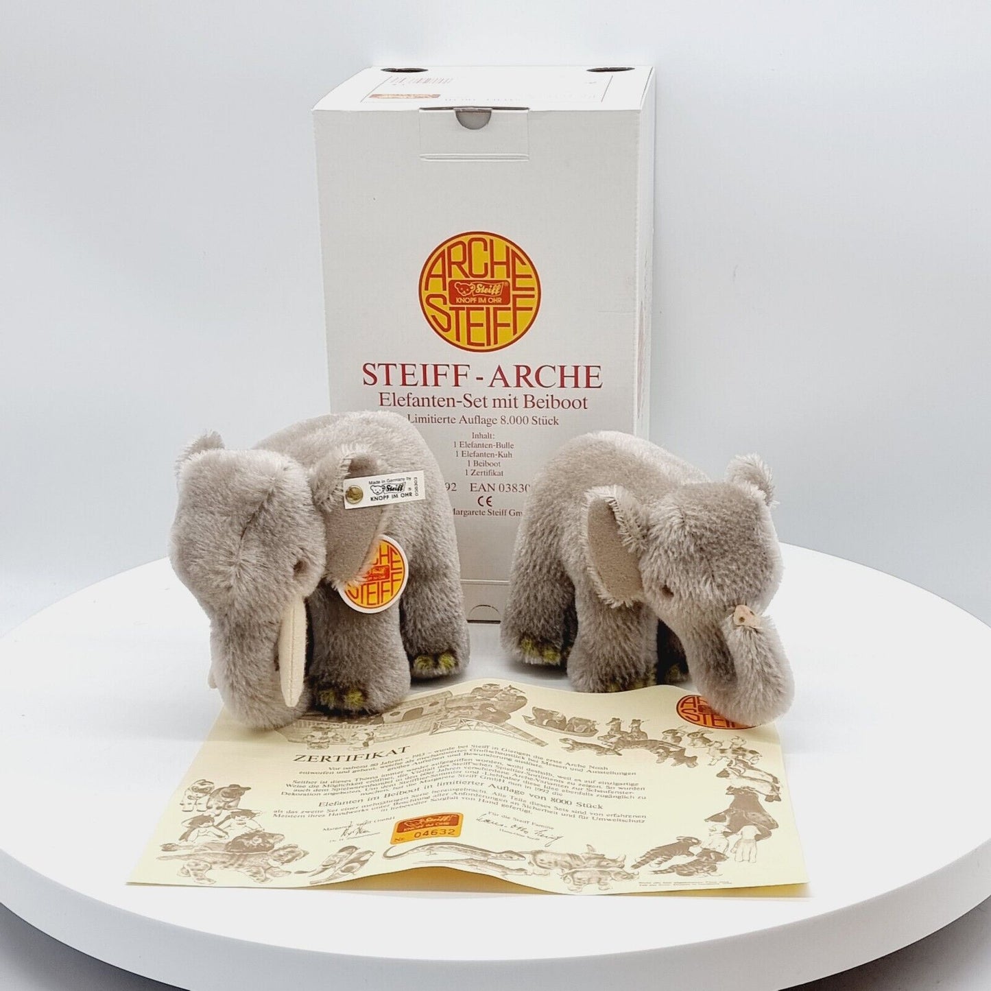 Steiff 038303 Arche Elefanten Set 17 cm limitiert 8000 Jahr 1992