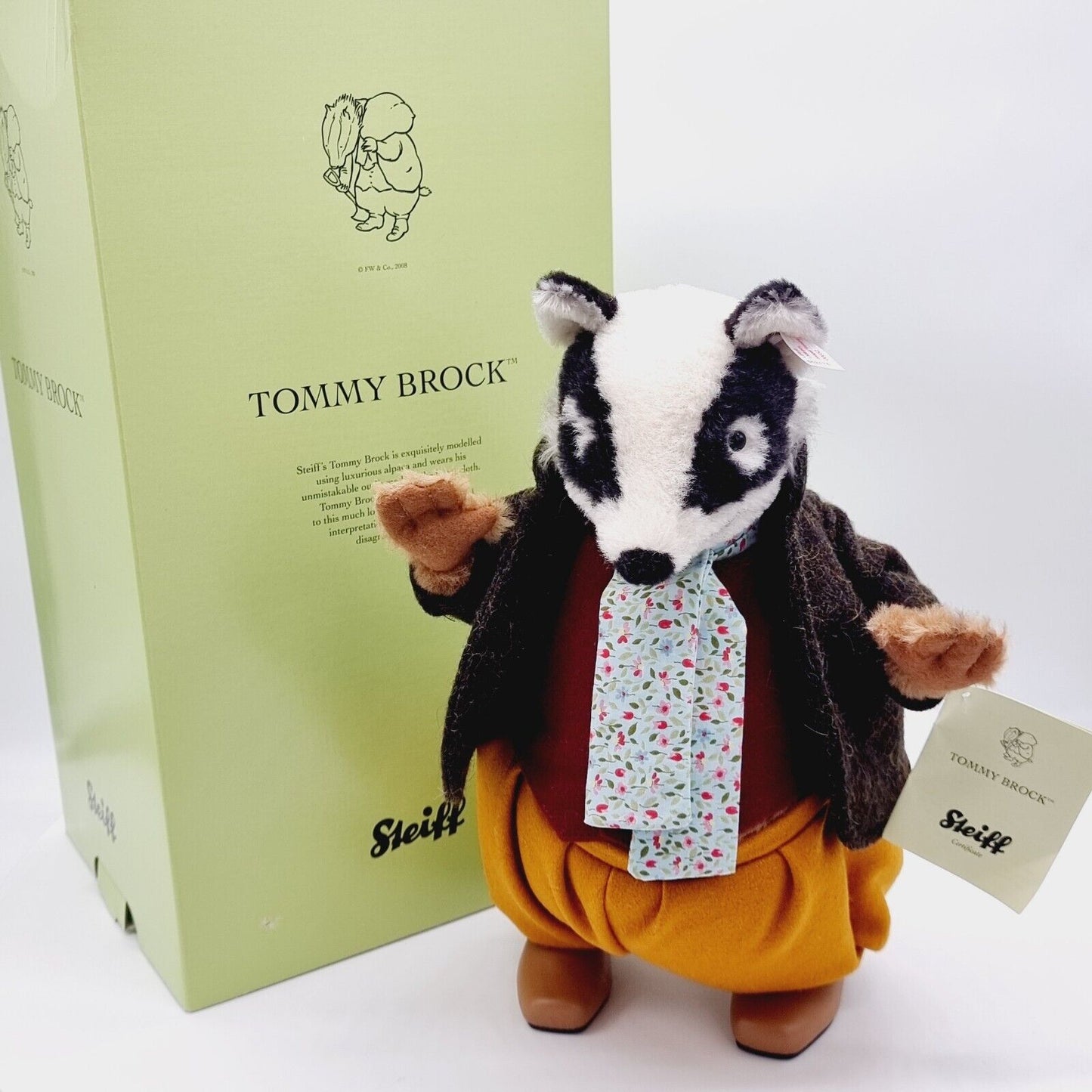 Steiff 662478 Dachs Tommy Brock limitiert 1500 aus Beatrix Potter 33 cm Alpaca