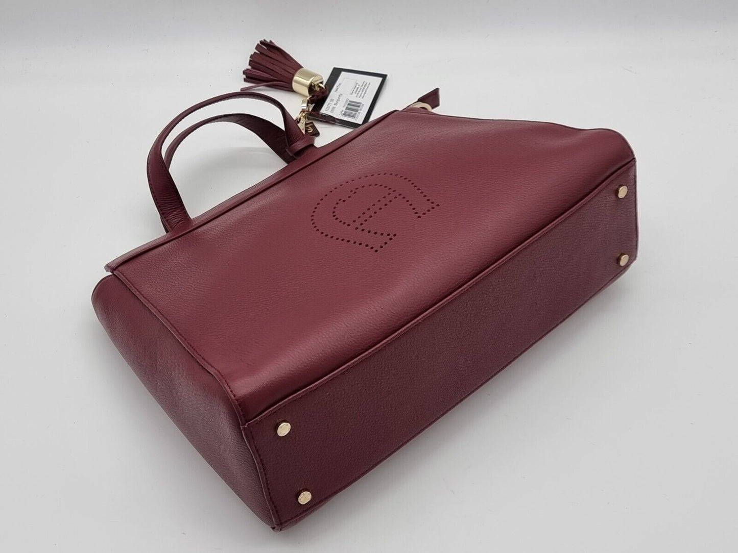Aigner Handtasche Burgundy Gold Hardware Designertasche Neu mit Etikett