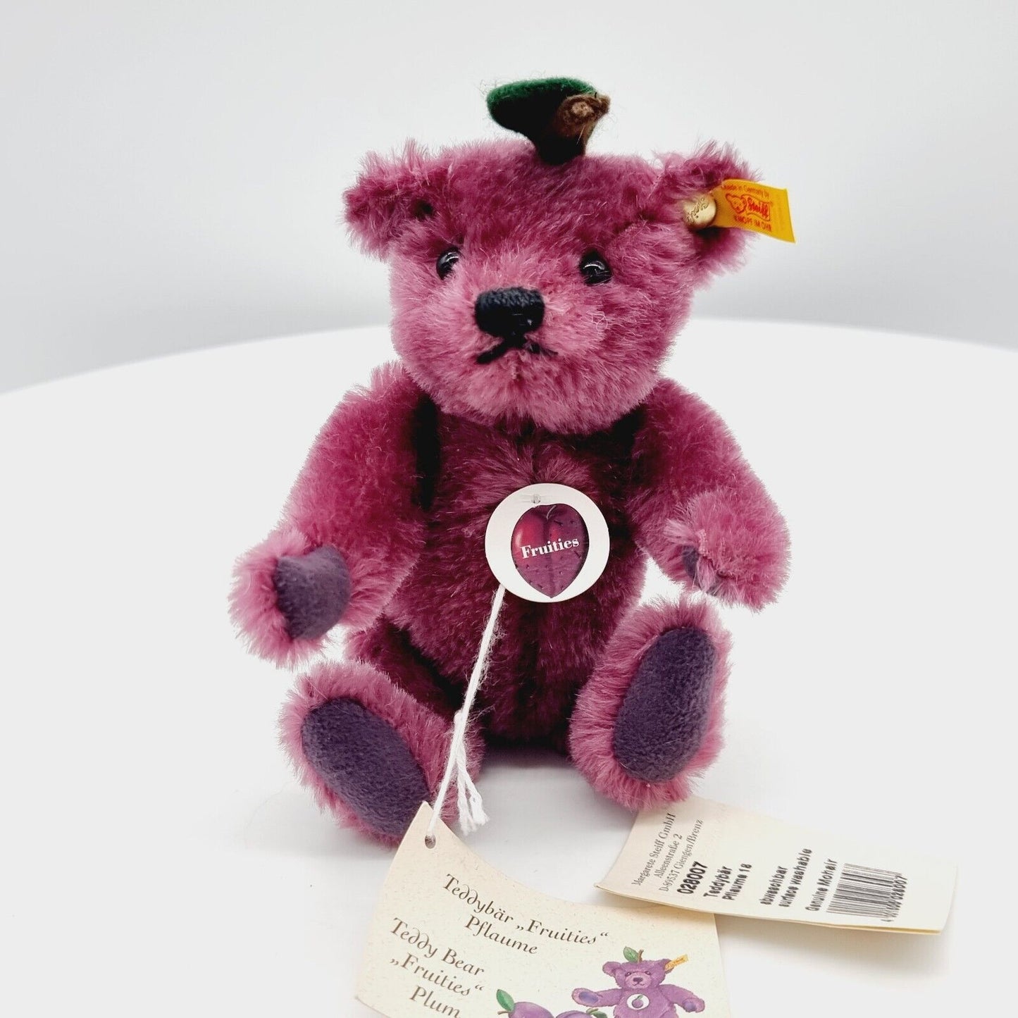 Steiff 028007 Fruities Teddybär Pflaume Früchtchen 18 cm mit Etikett