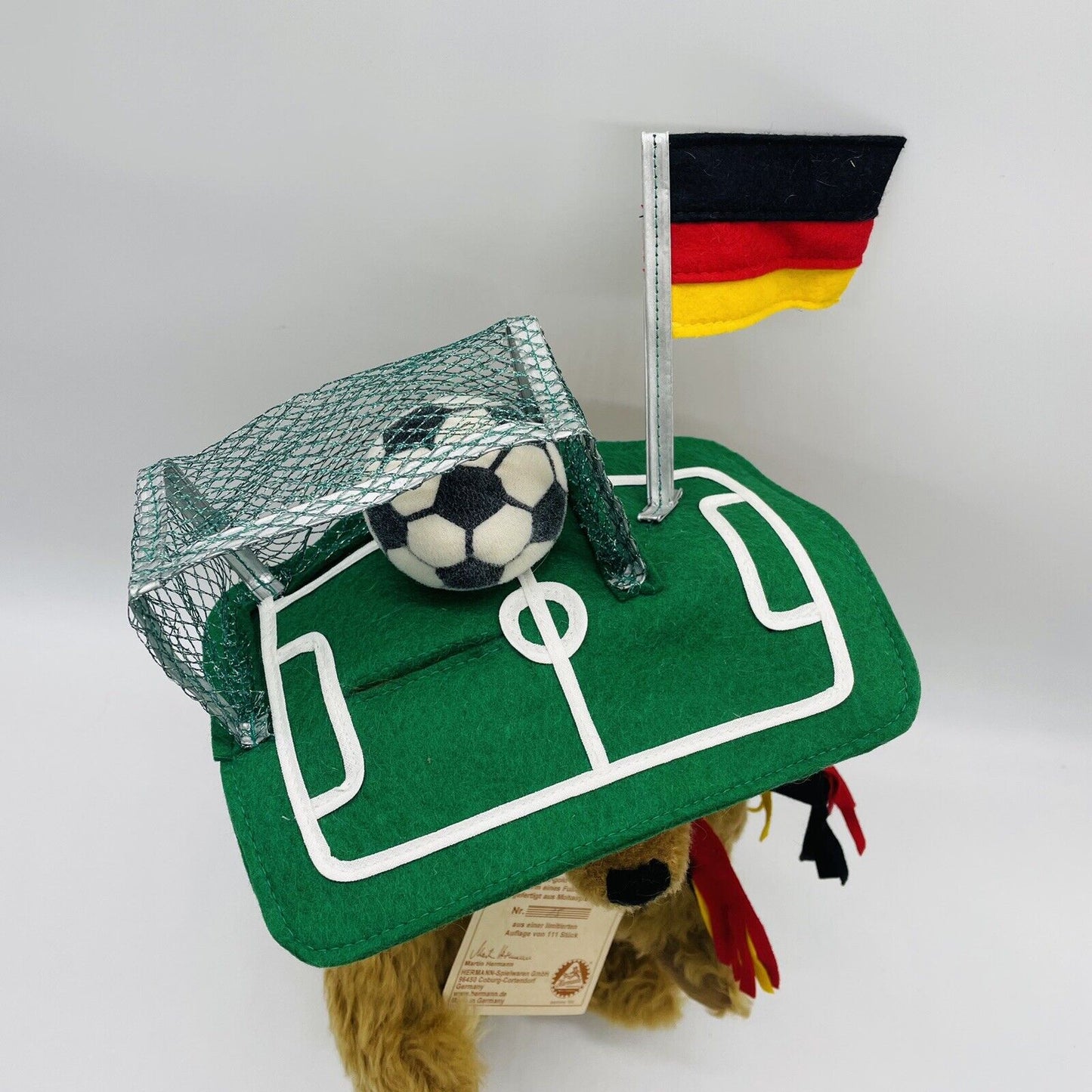 Hermann Coburg Deutscher Fan Bär Fußball WM 2006 Nr. 15/111 Mohair