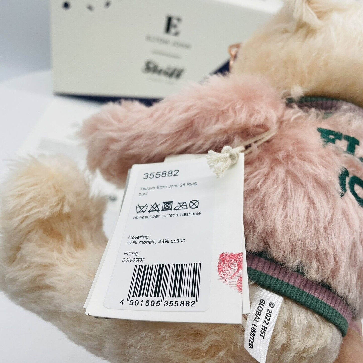 Steiff Teddybär Rocks! Elton John 355882 limitiert 3000 aus 2022 28 cm