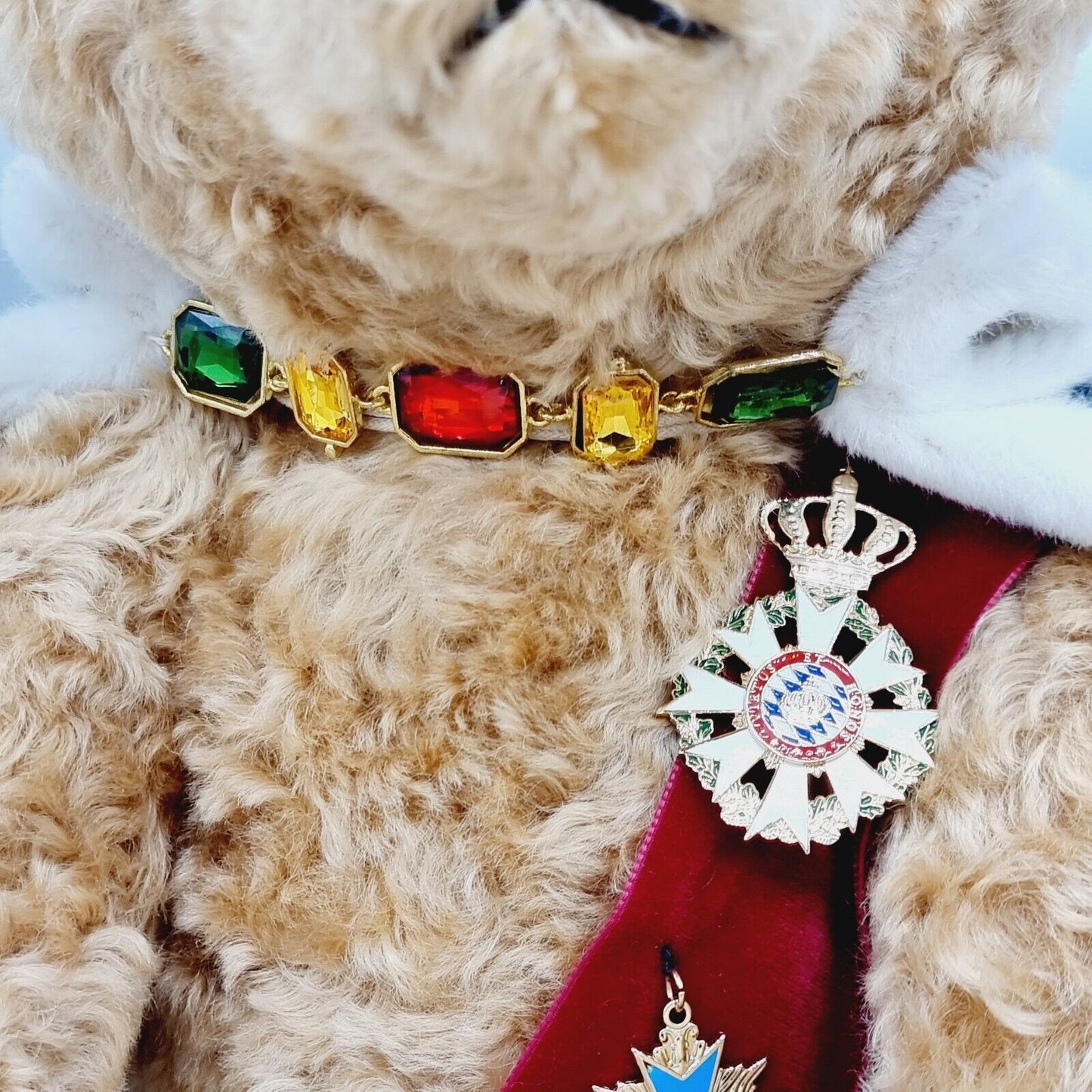 Steiff 673627 Teddybär König Ludwig mit Schwan limitiert 500 60 cm Mohair