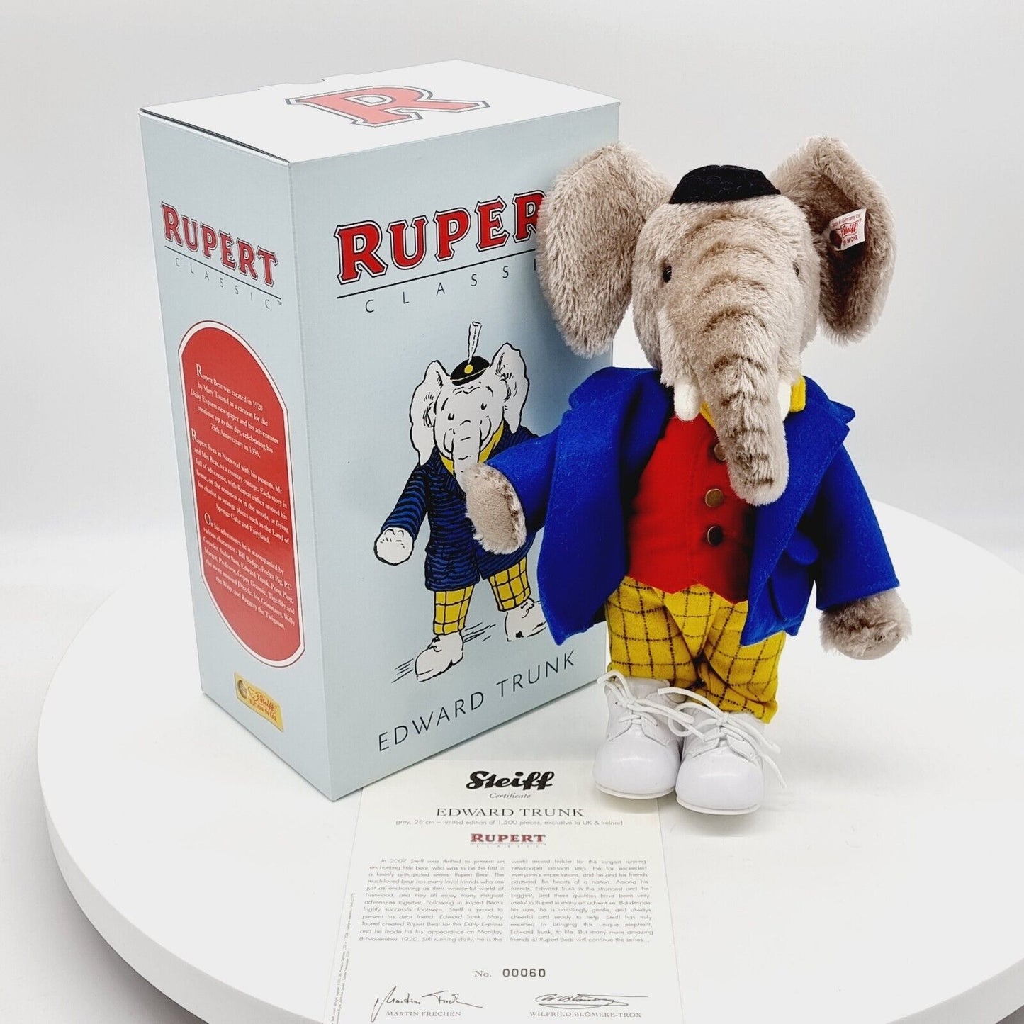 Nr. 60! Steiff 653575 Edward Trunk aus Rupert limitiert 1500 aus 2008 28 cm