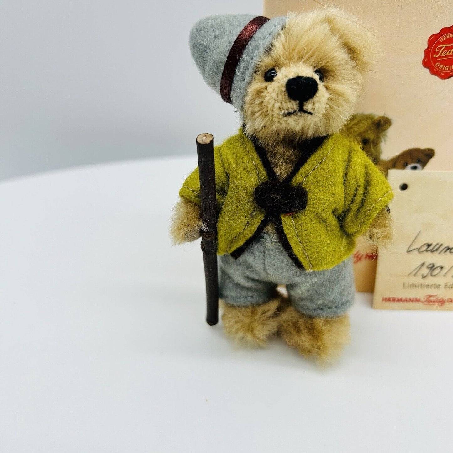 Hermann Teddy 15497 Teddybär Miniatur Laurenz limitiert 200 10 cm Mohair