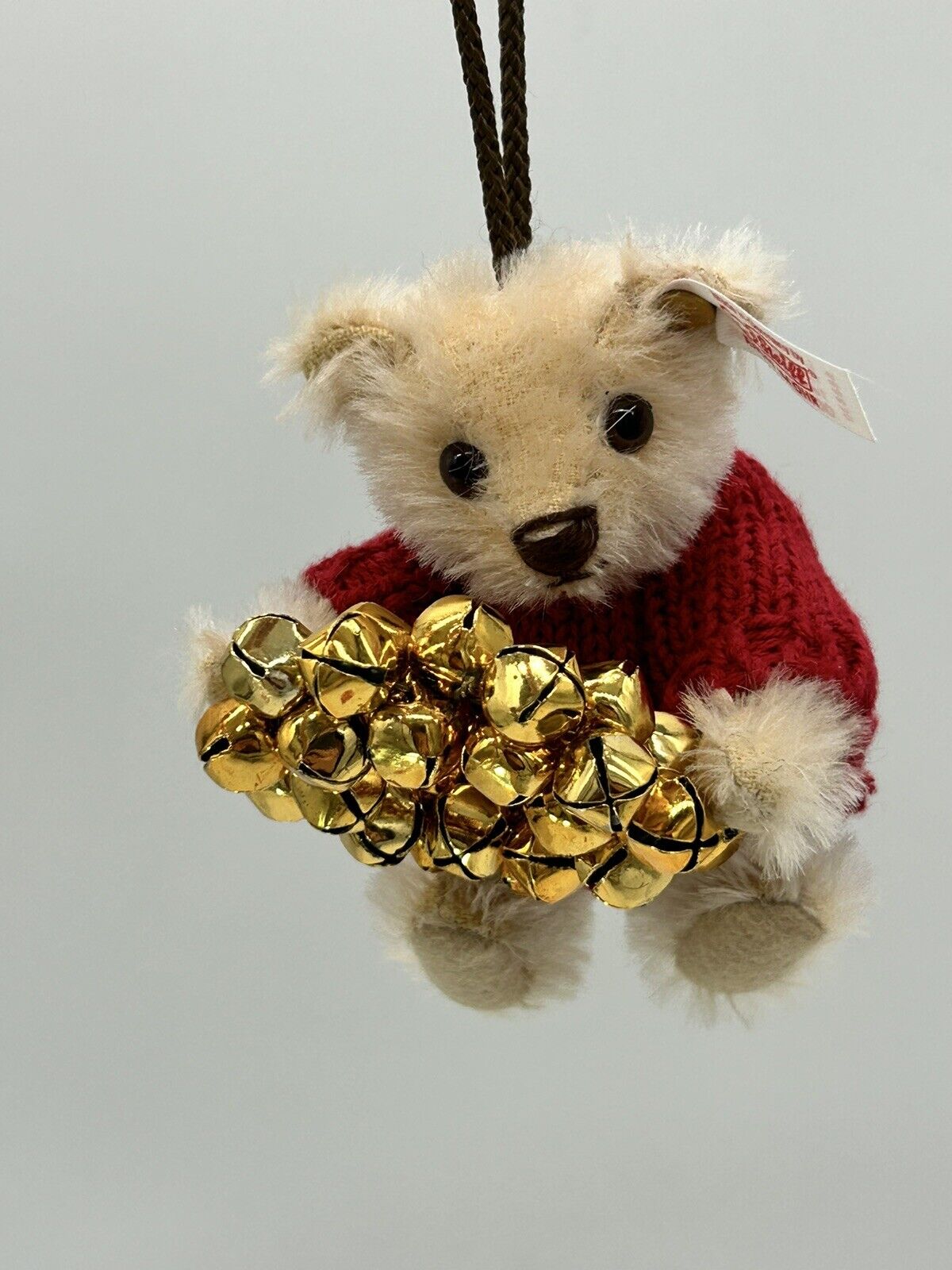 Steiff 668630 Teddybär Teddy with Wreath Ornament limitiert 1500 aus 2006 Mohair