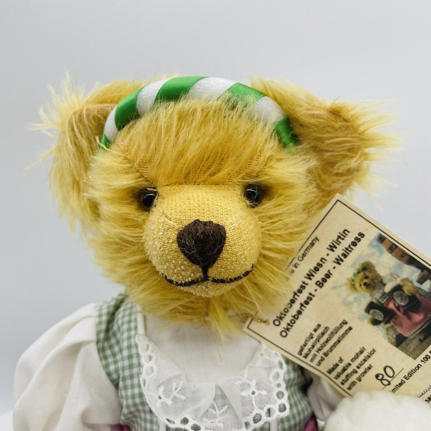 Hermann Coburg Teddybär Oktoberfest Wiesn-Wirtin limitiert 100 35cm Mohair