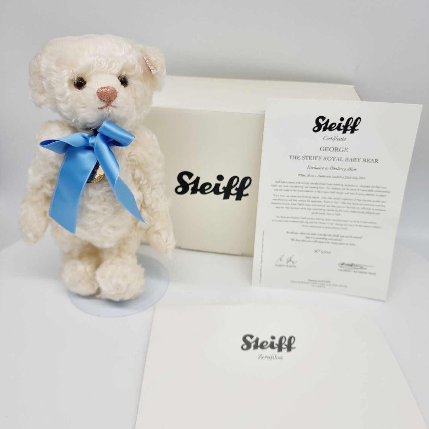 Steiff 664113 Teddybär Royal Baby George limitiert 2013 aus 2013 26cm Mohair