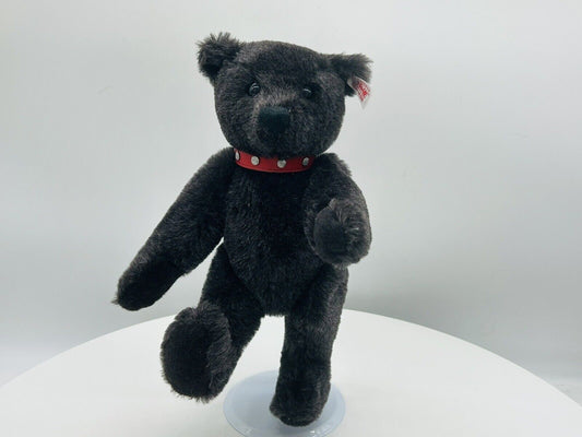 Steiff 038150 Teddybär mit rotem Halsband schwarz 32 cm limitiert 3000 Exemplare