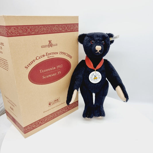 Steiff 420160 Teddybär Club Edition 1999 schwarz 35 cm Mohair