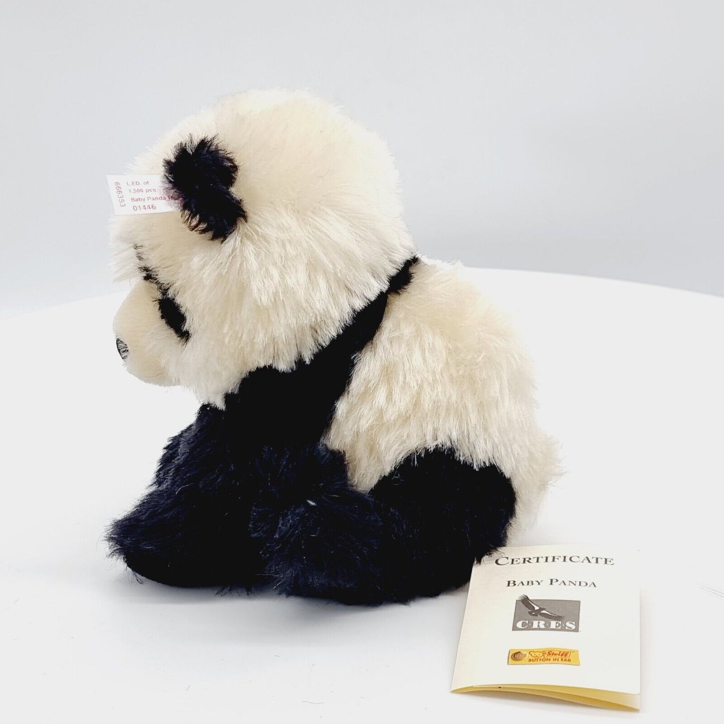 Steiff 666535 Baby Panda limitiert 1500 aus 2001 18 cm Mohair