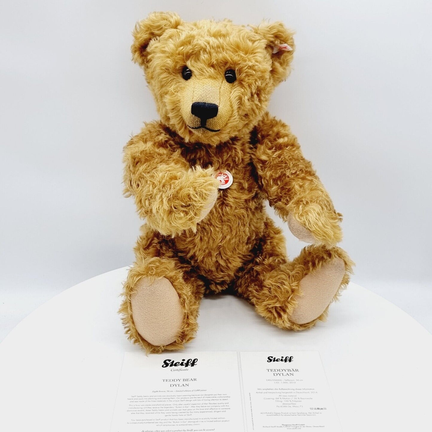 Steiff 034466 Teddybär Dylan limitiert 1000 aus 2014 56 cm Mohair