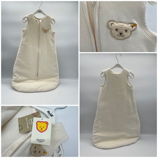 Steiff Schlafsack unisex 70 cm Babyschlafsack Baumwolle Teddybär Knopf im Ohr