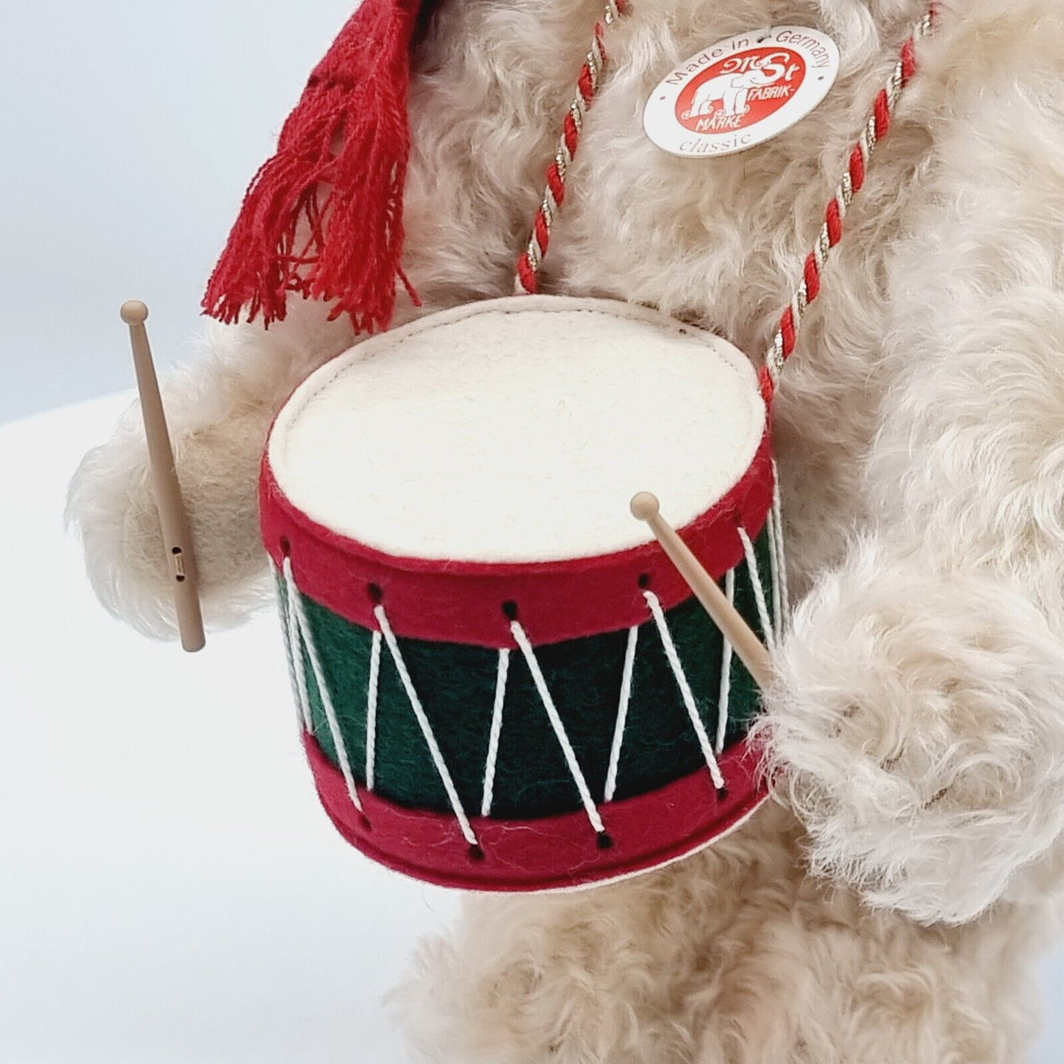 Steiff Teddybär Der kleine Trommler 037368 30 cm limitiert 2007 weiß
