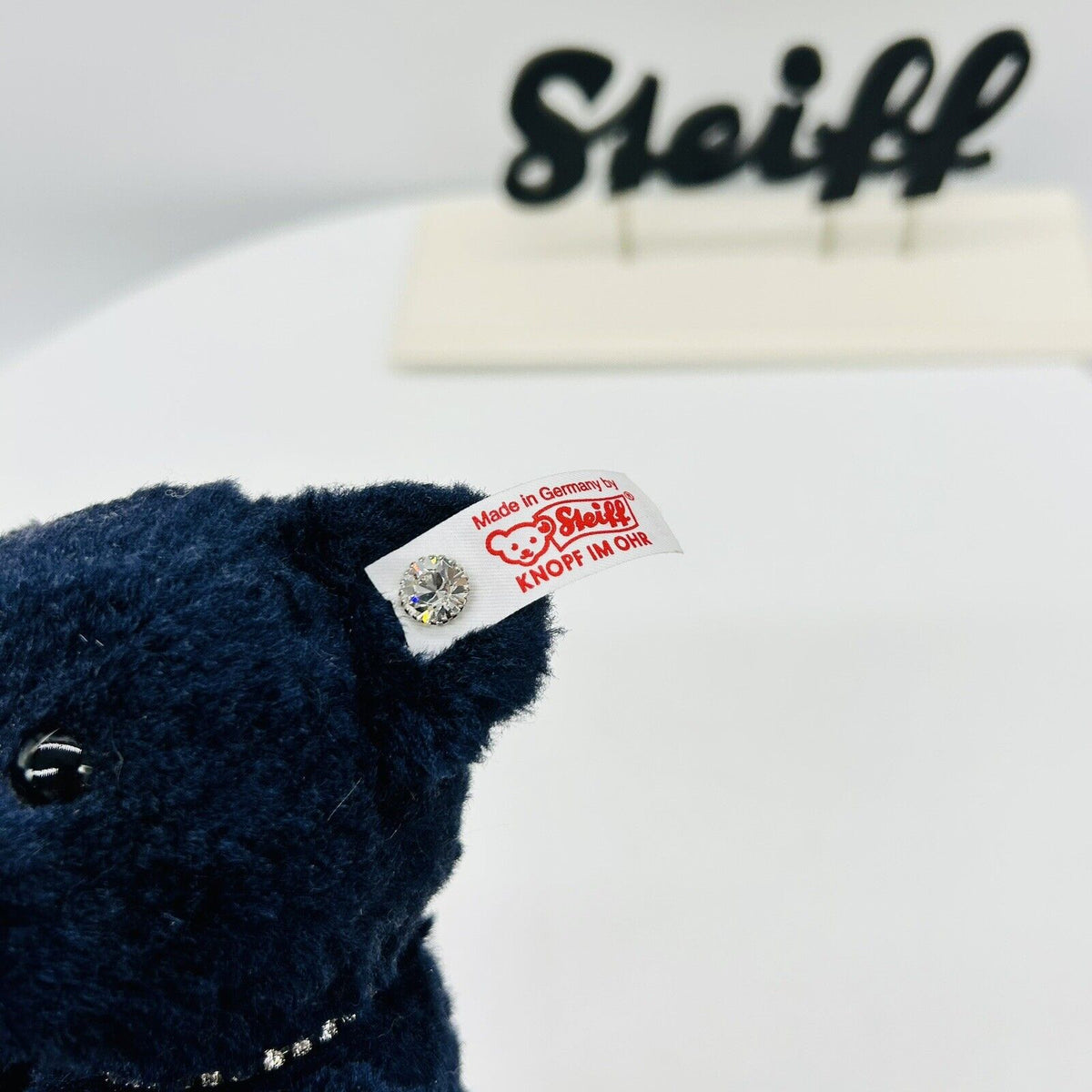 Steiff 036934 Saphir Teddybär Swarovski limitiert 2000 aus 2011 25 cm