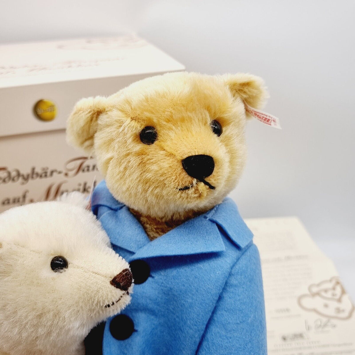 Steiff 038181 Teddybären Tanzpaar auf Musikbox limitiert 2500 aus 2005