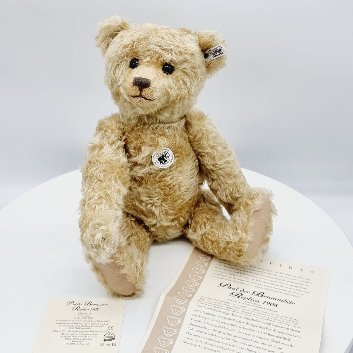 Steiff 400513 Teddybär Paul der Brummbär Replica 1908 blond 46 cm limitiert 1908