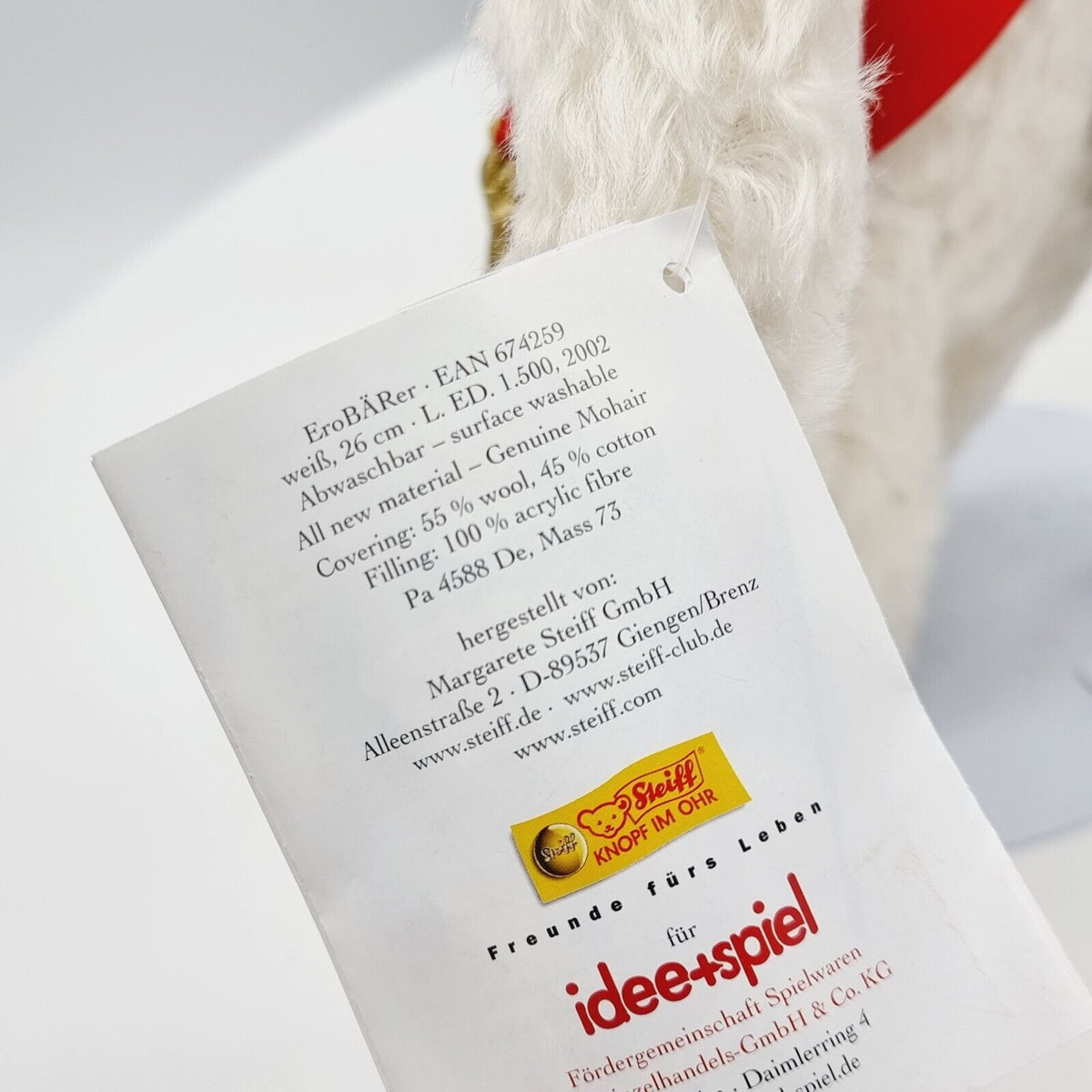 Steiff 674259 Teddybär Erobärer Napoleon limitiert 1500 aus 2002 26cm
