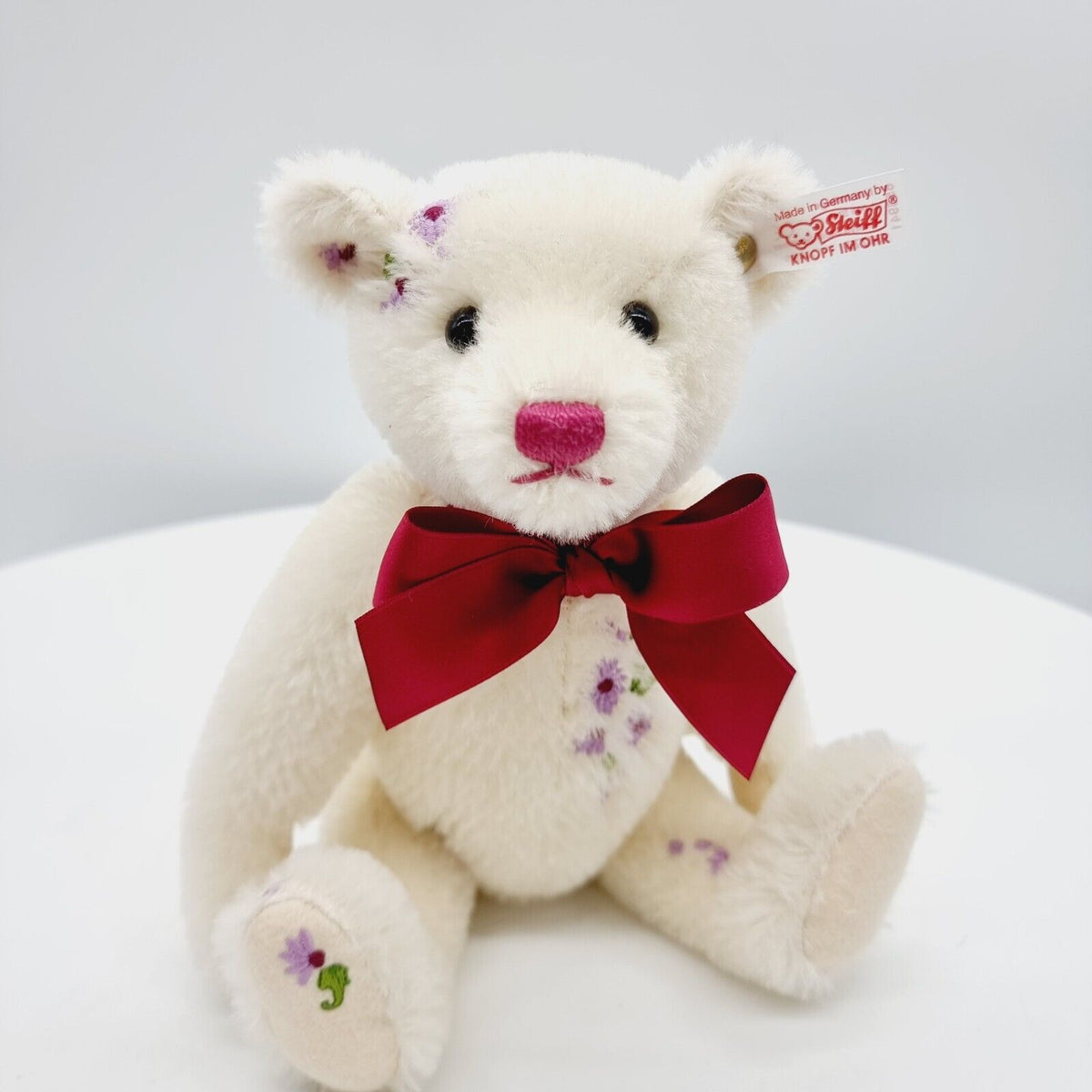 Steiff Teddybär Sommer 2009 656941 limitiert 2009 26cm Mohair mit Blüten