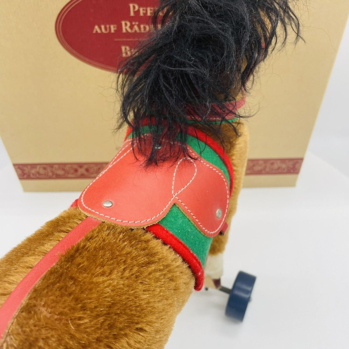 Steiff Pferd auf Rädern 420146 Club Edition 1998/1999 limitiert 35cm Mohair