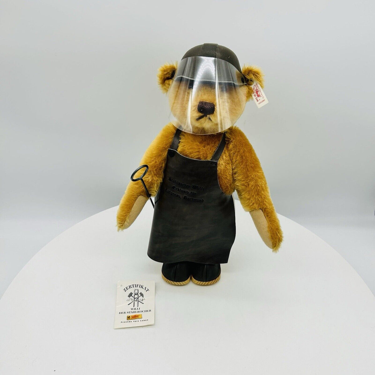 Steiff 655289 Teddybär Willi der Stahlkocher limitiert 1500 aus 1996 35 cm