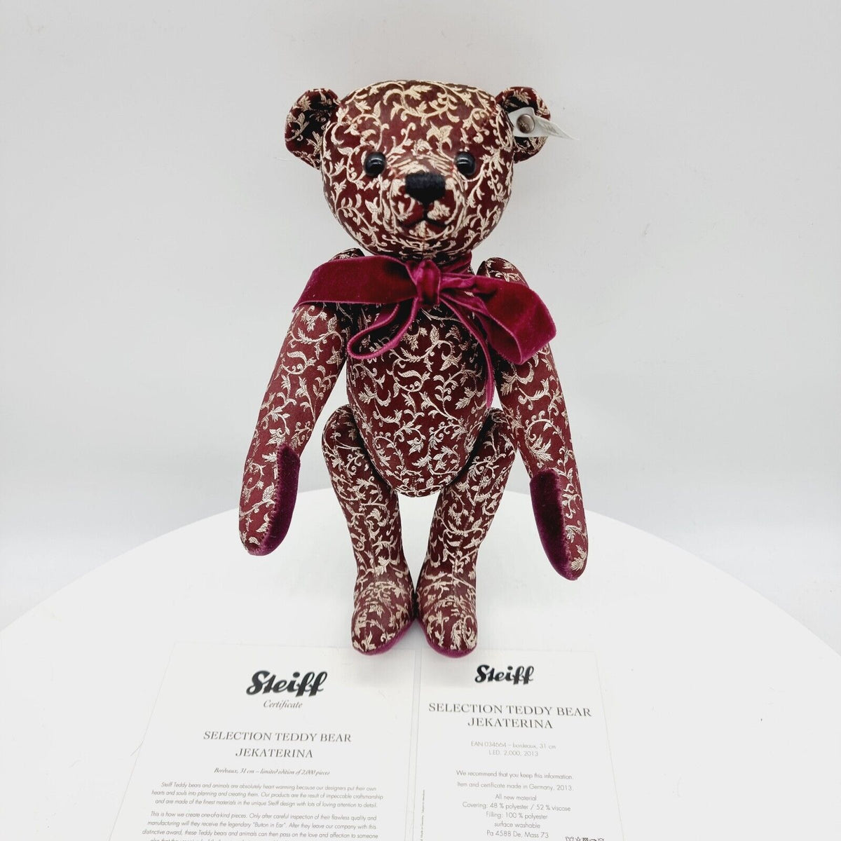 Steiff 034664 Selection Teddybär Jekaterina limitiert 2000 aus 2013 31 cm