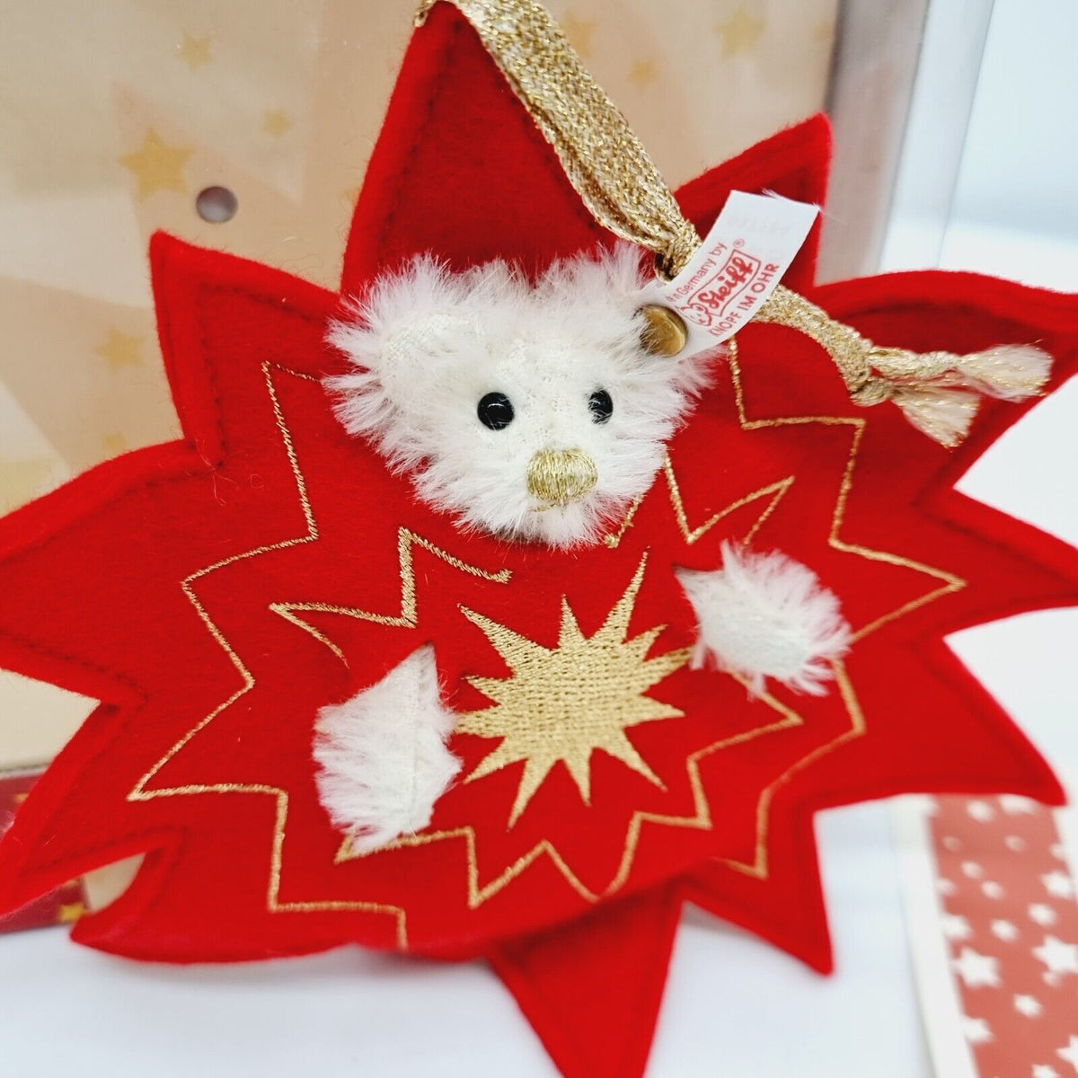 Steiff 037764 Teddybär im Stern 10 cm limitiert 5000 Jahr 2004