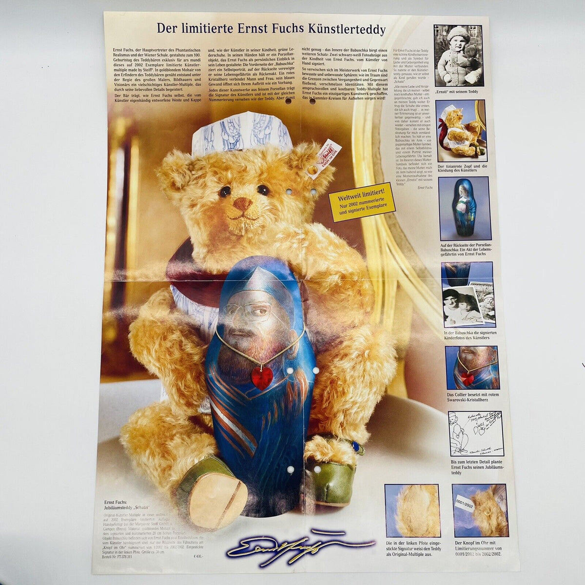 Steiff Ernst Fuchs Schatzi mit Babuschka 994609 limitiert 2002