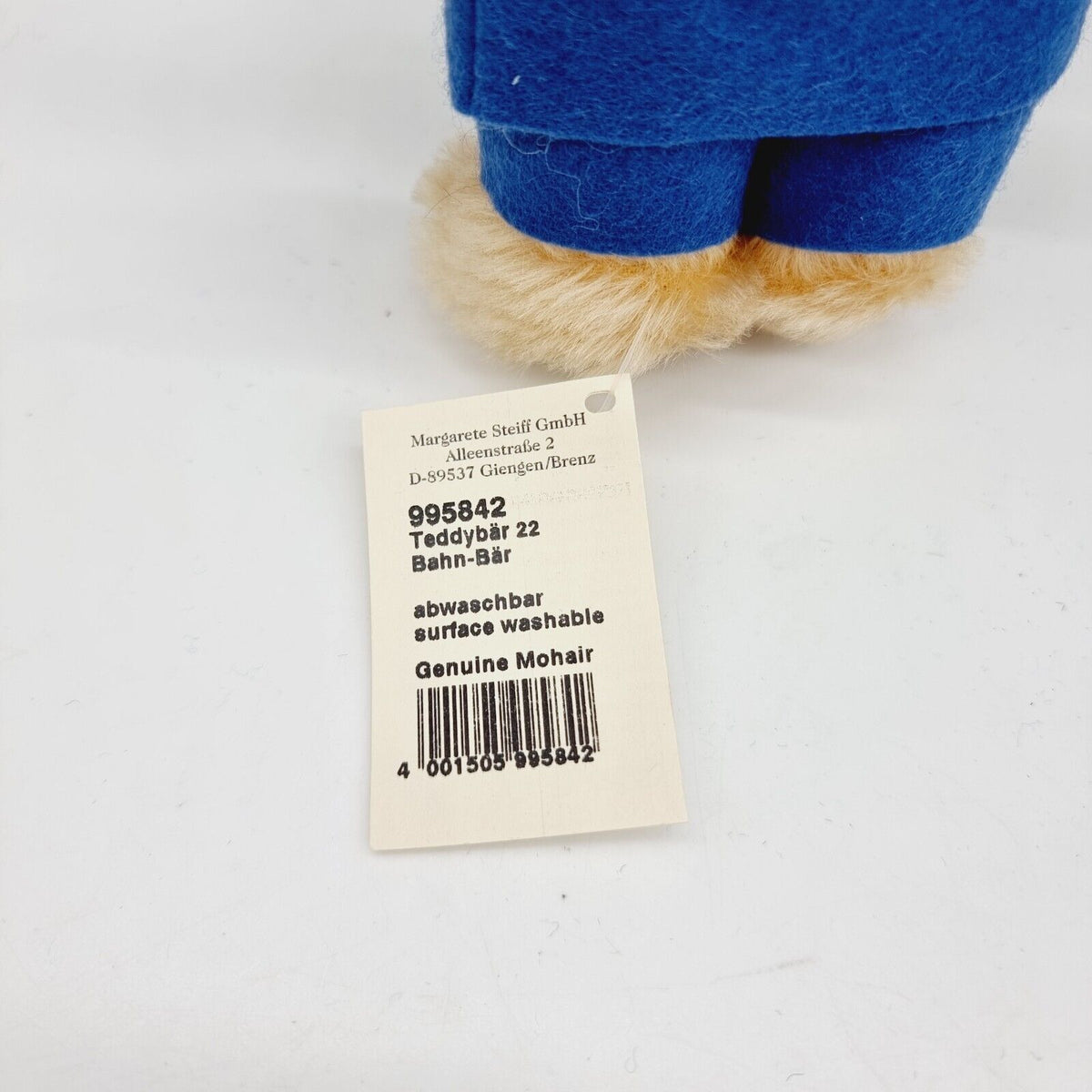 Steiff 995842 Karl der Bahnbär Teddybär Märklin 22 cm limitiert Jahr 2000