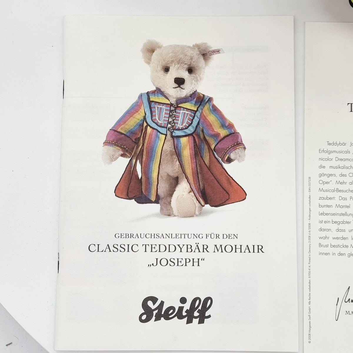 Steiff 037238 Classic Teddybär Joseph 30 cm limitiert 2008 Mohair