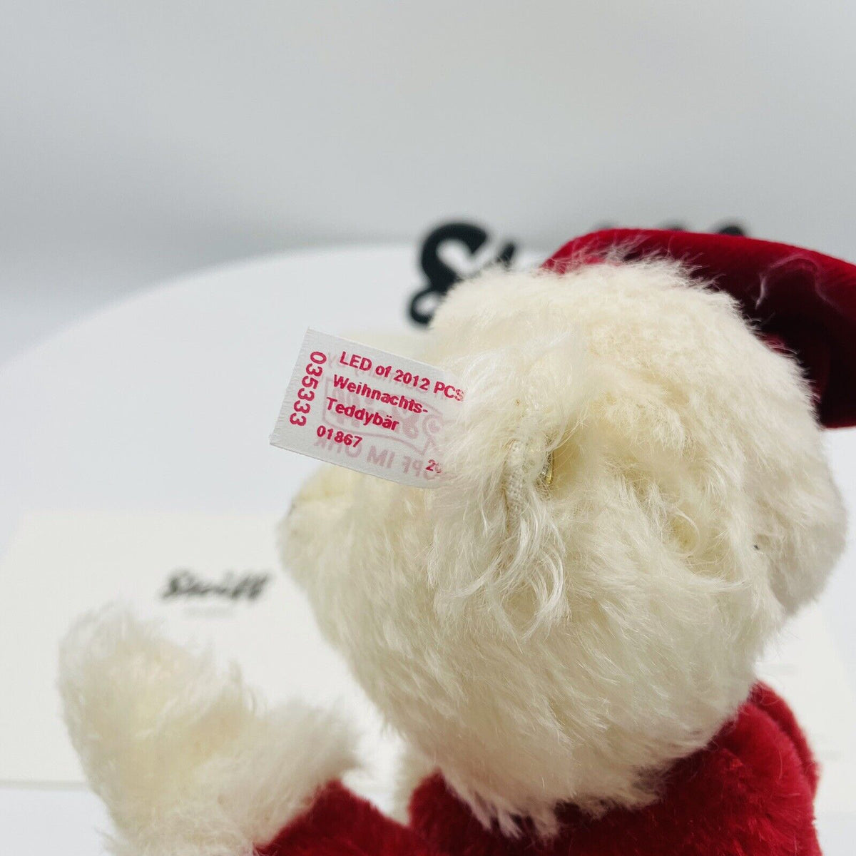 Steiff Weihnachtsteddybär 2012 035333 limitiert 2012 aus 2012 27cm Mohair